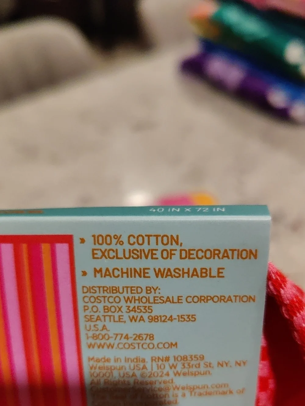 New!Welspun Beach Towel Multicolor Doris Striped Cotton Summer Y2K Cottagecore